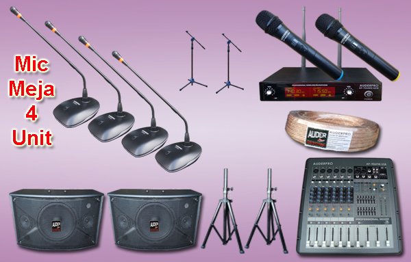 Mic meja kabel auderpro ap-917 M8 4 mikrofon + sound system
