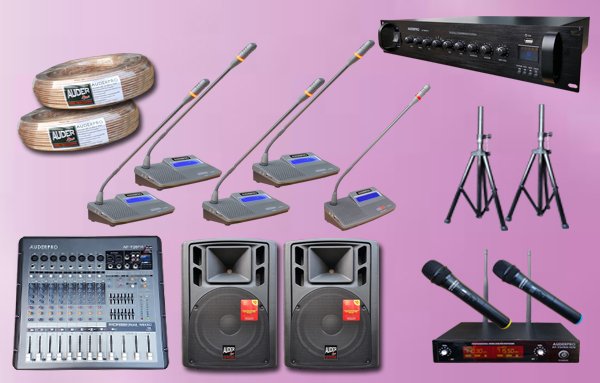 conference kabel P4 auderpro 16 mic + sound system